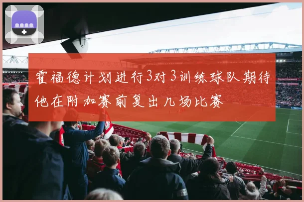 霍福德计划进行3对3训练球队期待他在附加赛前复出几场比赛